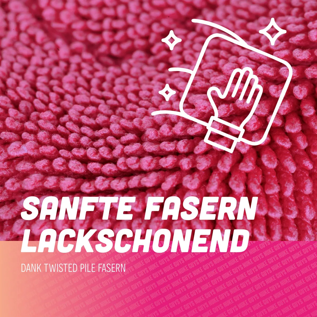 NUKE GUYS - GAMMA DRYER L PINK - MIKROFASER TROCKENTUCH - 1400 GSM -  50 X 80  q