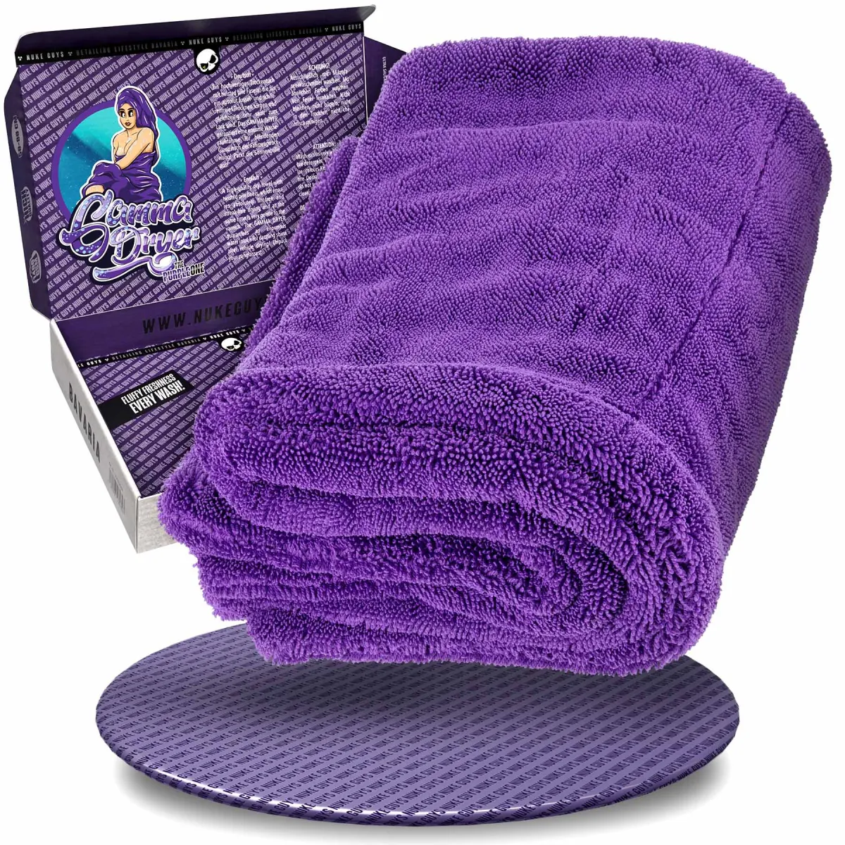 NUKE GUYS - GAMMA DRYER L LILA - MIKROFASER TROCKENTUCH - 1400 GSM -  50 X 80 