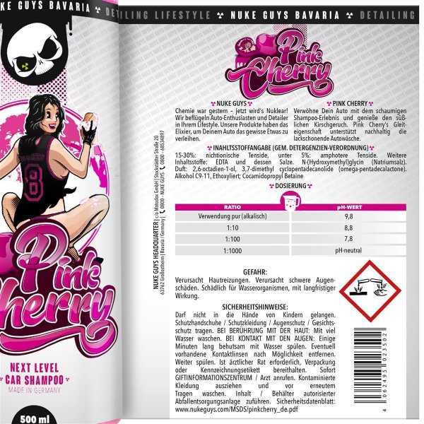 NUKE GUYS PINK CHERRY AUTOSHAMPOO 500ML