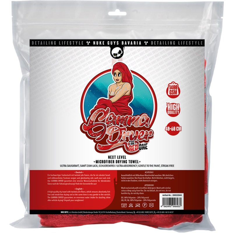 NUKE GUYS - GAMMA DRYER S - MIKROFASER TROCKENTUCH - 1400 GSM - 40X40 NUKE GUYS - GAMMA DRYER S - MIKROFASER TROCKENTUCH - 1400 GSM - 40X40
