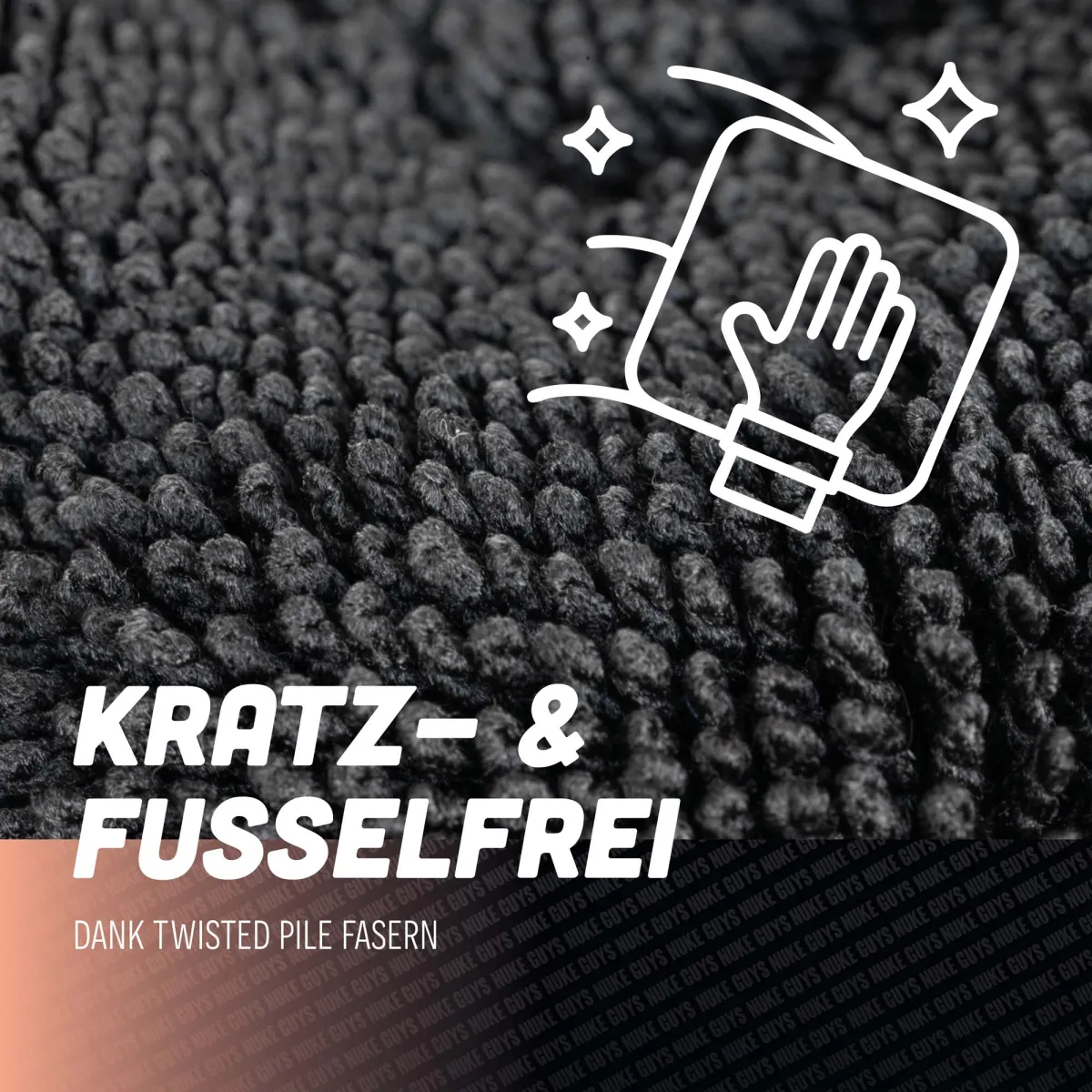 NUKE GUYS - GAMMA DRYER L SCHWARZ - MIKROFASER TROCKENTUCH - 1400 GSM -  50 X 80  