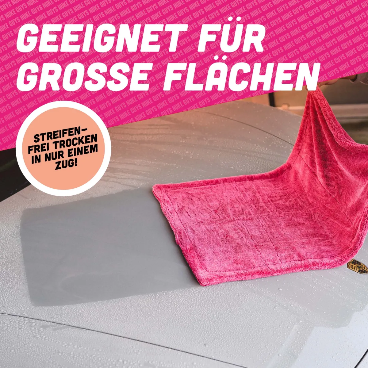 NUKE GUYS - GAMMA DRYER L PINK - MIKROFASER TROCKENTUCH - 1400 GSM -  50 X 80  q