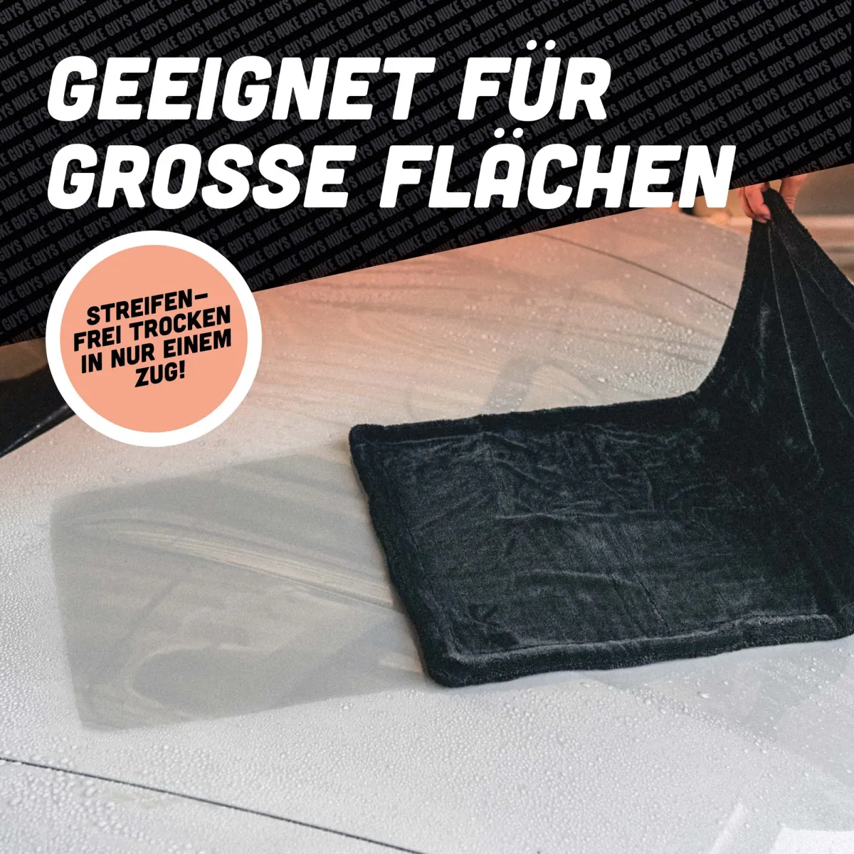 NUKE GUYS - GAMMA DRYER L SCHWARZ - MIKROFASER TROCKENTUCH - 1400 GSM -  50 X 80  