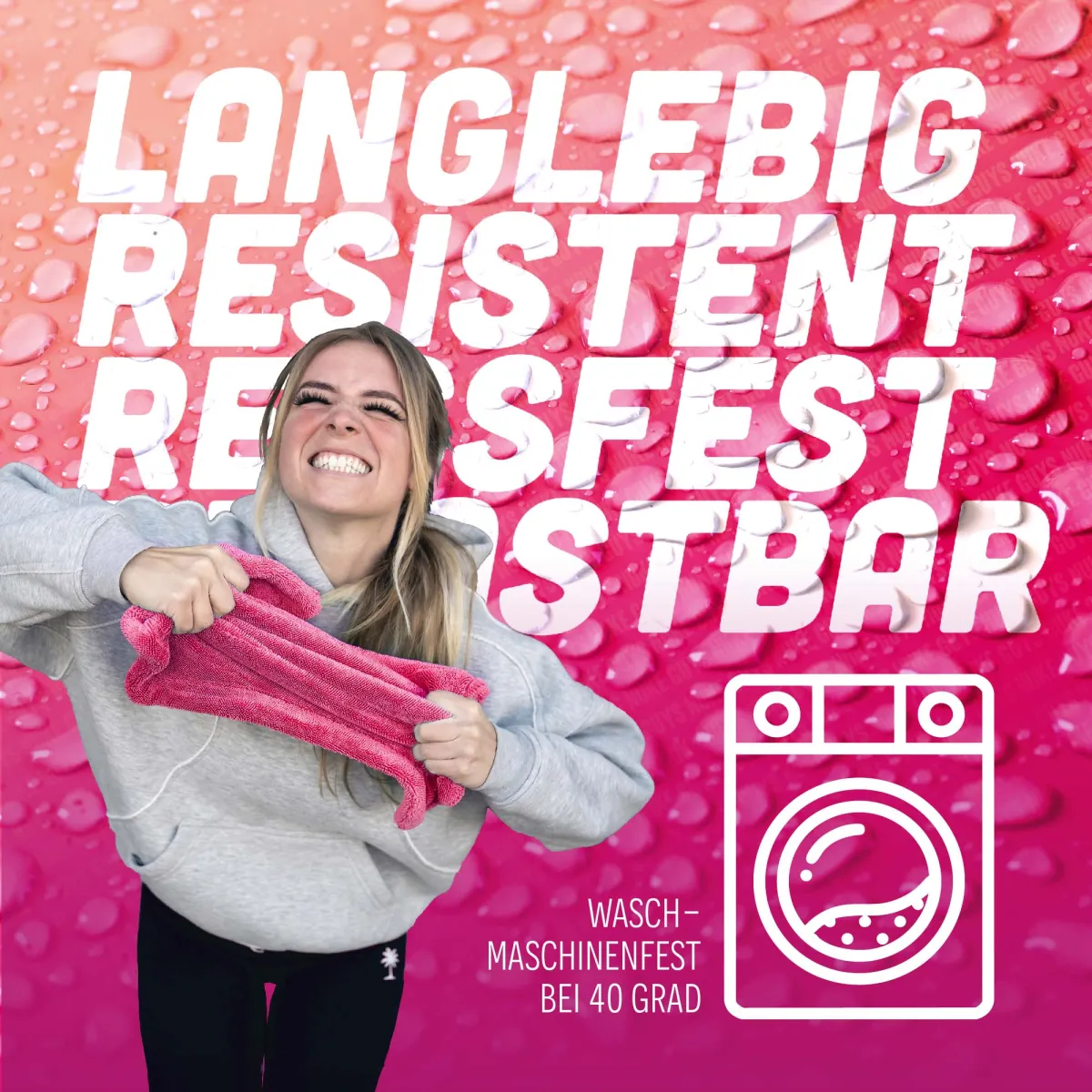 NUKE GUYS - GAMMA DRYER L PINK - MIKROFASER TROCKENTUCH - 1400 GSM -  50 X 80  q