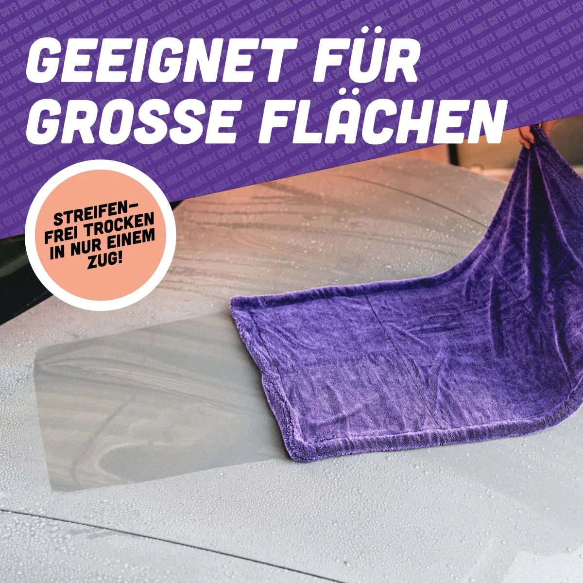 NUKE GUYS - GAMMA DRYER L LILA - MIKROFASER TROCKENTUCH - 1400 GSM -  50 X 80 