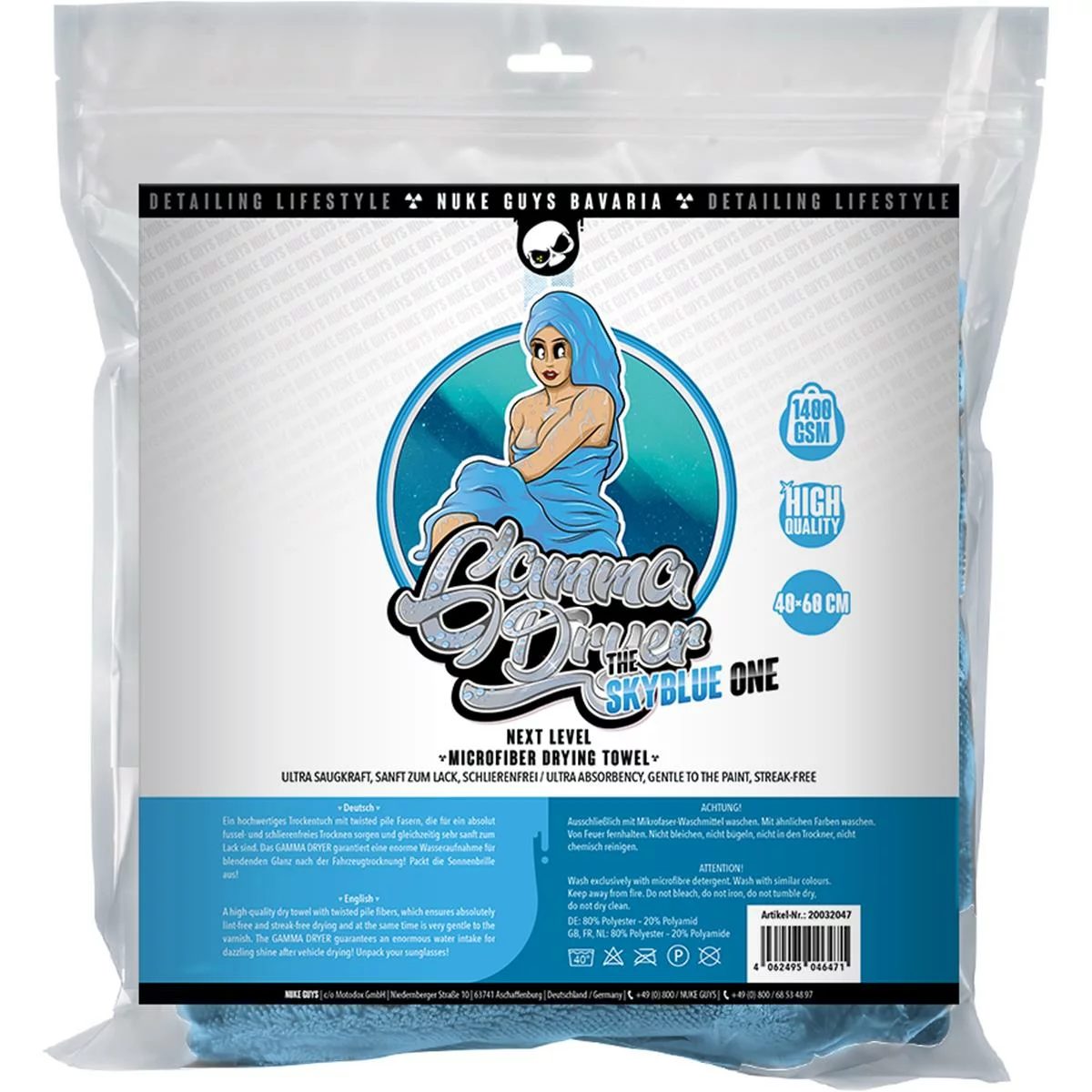 NUKE GUYS - GAMMA DRYER M - MIKROFASER TROCKENTUCH - 1400 GSM - 40X60 NUKE GUYS - GAMMA DRYER M - MIKROFASER TROCKENTUCH - 1400 GSM - 40X60