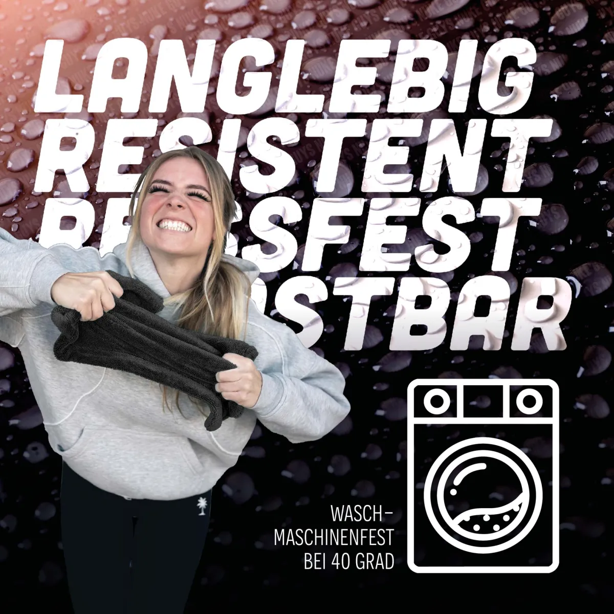 NUKE GUYS - GAMMA DRYER L SCHWARZ - MIKROFASER TROCKENTUCH - 1400 GSM -  50 X 80  