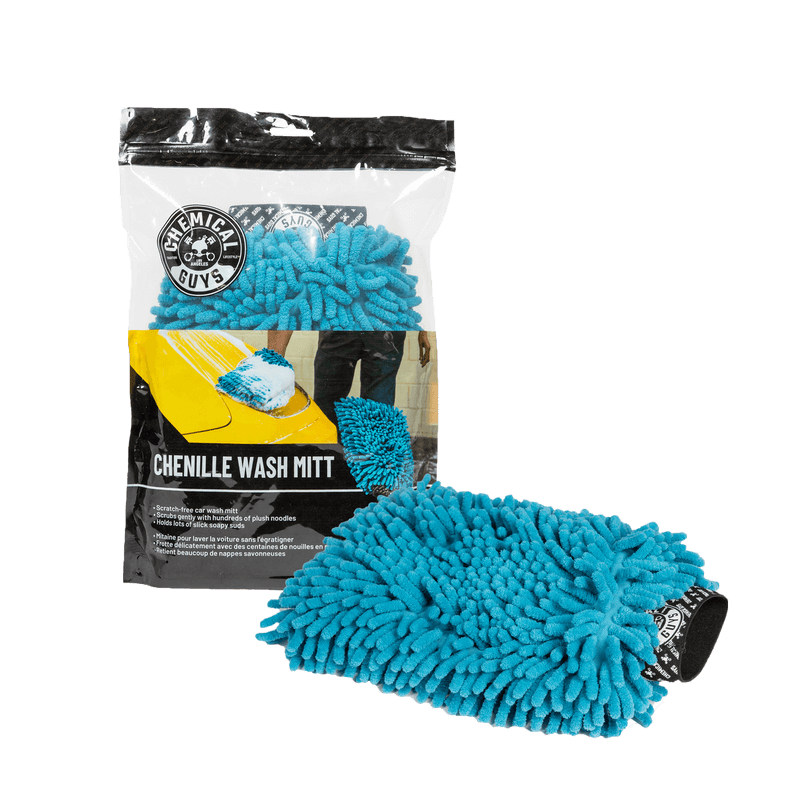 CHEMICAL GUYS BLAUCHENILLE MIKROFASER KRATZFREIE WASCHHANDSCHUH