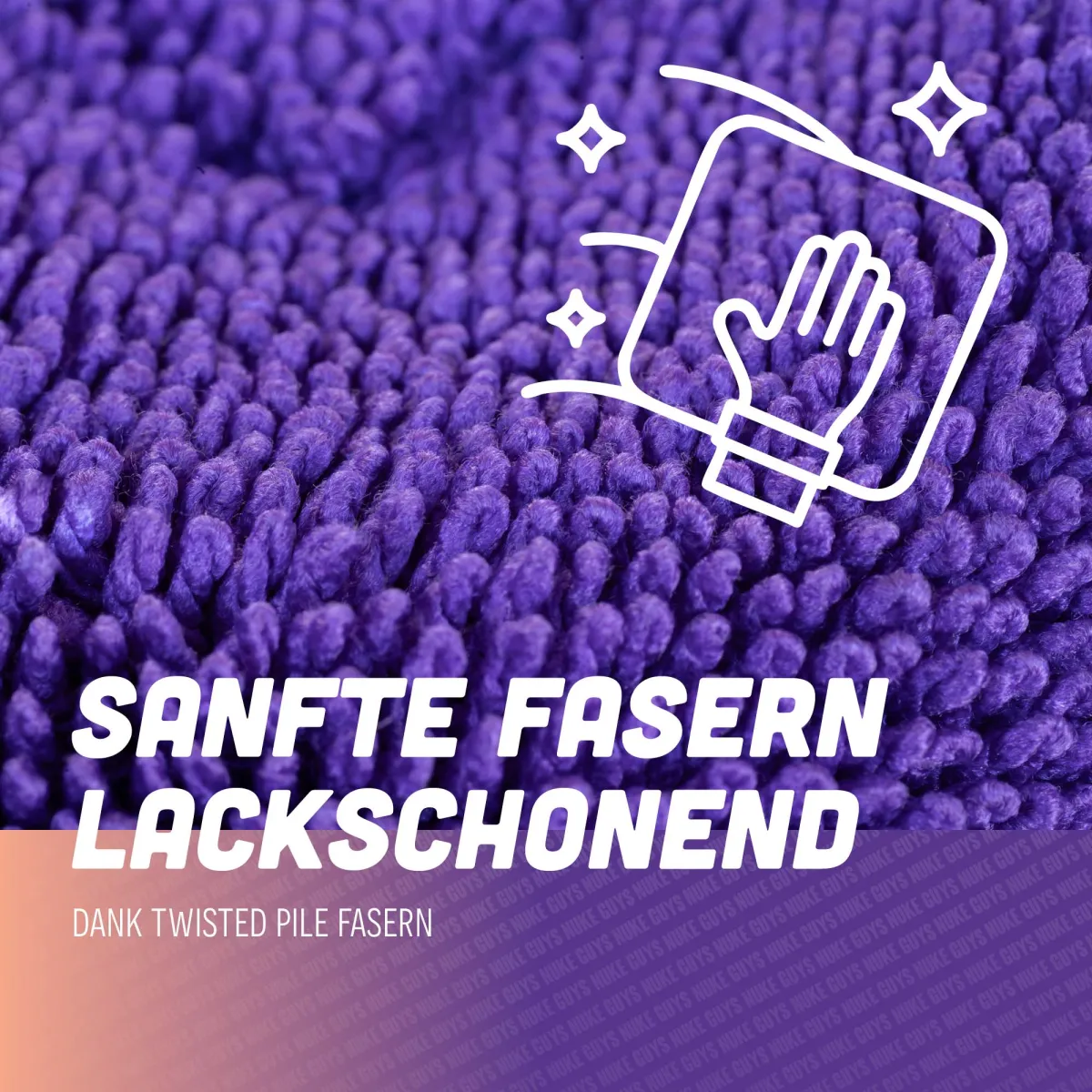 NUKE GUYS - GAMMA DRYER L LILA - MIKROFASER TROCKENTUCH - 1400 GSM -  50 X 80 