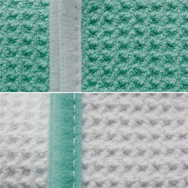 NUKE GUYS - SEE THROUGH - MIKROFASER WAFFELTUCH - 450 GSM, 35X35CM - MINT/WEISS - 2ER PACK