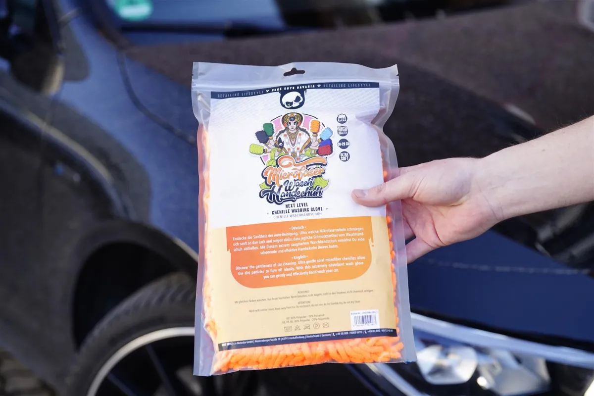 NUKE GUYS CHENILLE WASCHHANDSCHUH ORANGE